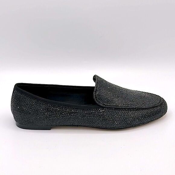 Chico's Suede Trim Rhinestone Loafers 7.5 Sparkle * - Picture 4 of 13